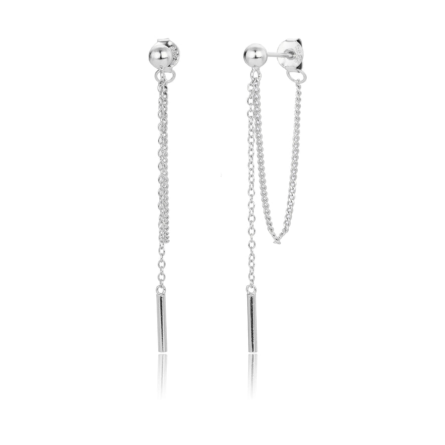 1 Pair 18K Gold Plated White Gold Plated Rhodium Plated 925 Sterling Silver 925 Sterling Silver Earrings Tassel Drop Earrings