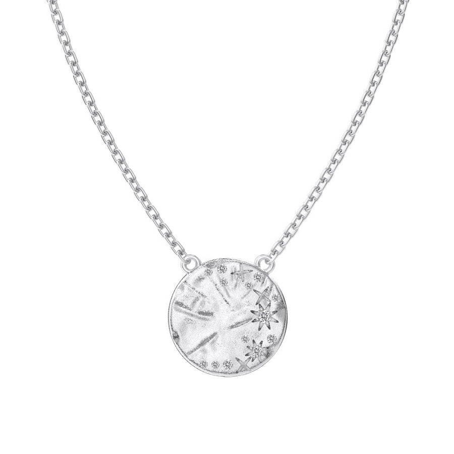 925 Sterling Silver Zircon cable chain Plating Geometric Pendant Necklace