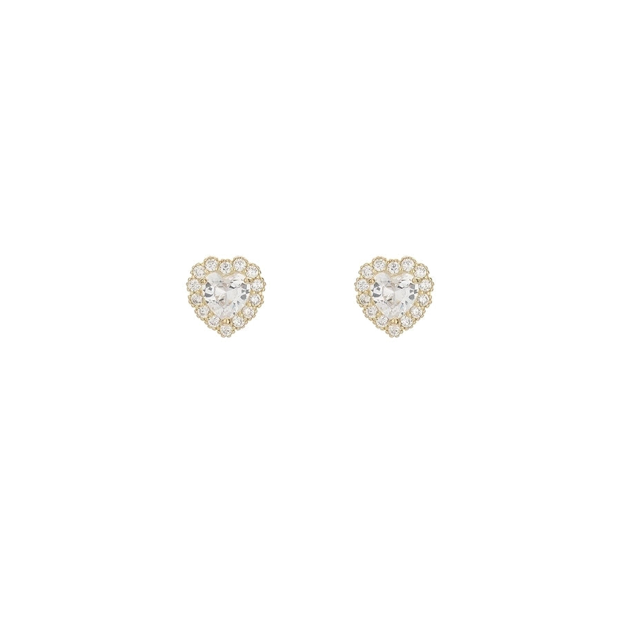 1 Pair 14K Gold Plated 925 Sterling Silver 925 Sterling Silver Earrings Geometric Ear Studs