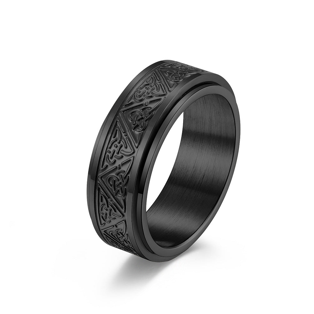 Nordic Celtic Stainless Steel Rotatable Anxiety Ring