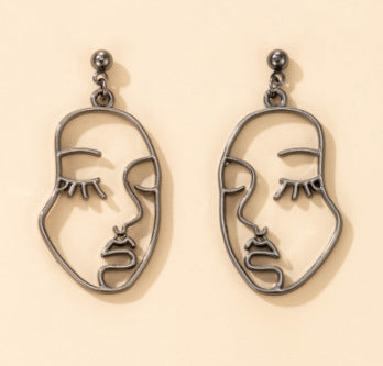 Delicate and striking angel face earrings/six colors to choose from/perfect gift idea for mom or daughter