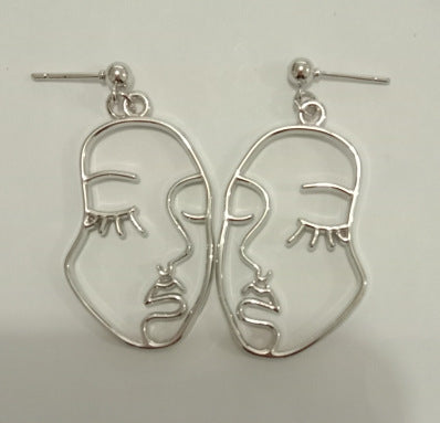 Delicate and striking angel face earrings/six colors to choose from/perfect gift idea for mom or daughter