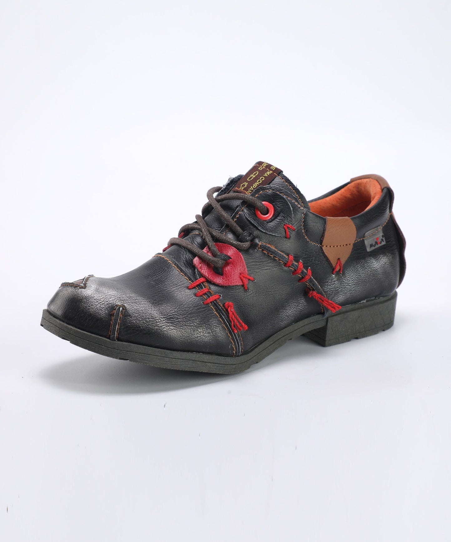 Sinister Step Stitches - Washed Leather Shoes For Women