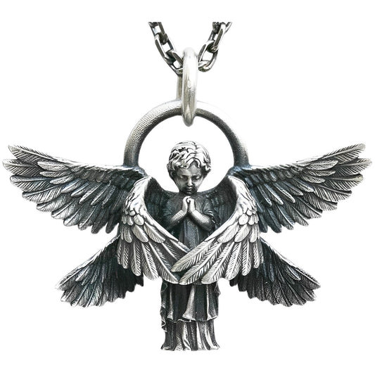 Classic High Quality Angel Prayer Unisex Pendant With Chain