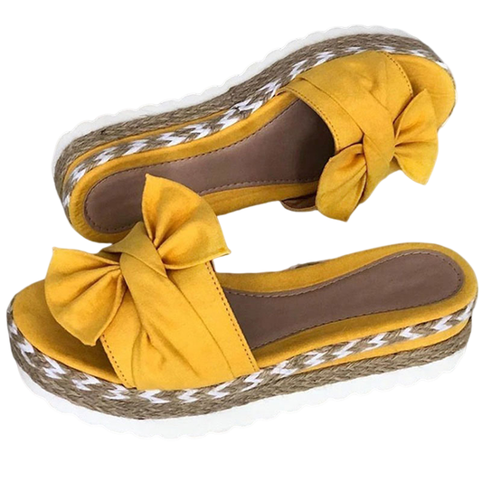 Women's Boho Style Open Toe Butterfly Knot Spring Classic Sandals